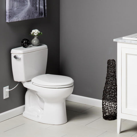 Bemis Radiance Heated Night Light Toilet Seat, Slow Close Adjustable Fit Long Lasting Plastic Seat, Round, White - with Round | Sold by Uncle Wiener's Wholesale