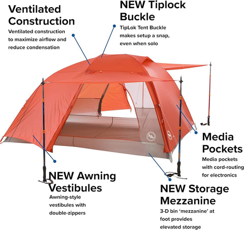Big Agnes Copper Spur HV UL - UltralightBackpacking Tent - with 3 Person | Sold by Uncle Wiener's Wholesale