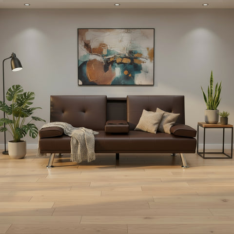 Black Futon Sofa & Bed – Deluxe Convertible Couch GS1913B - with | Sold by Uncle Wiener's Wholesale