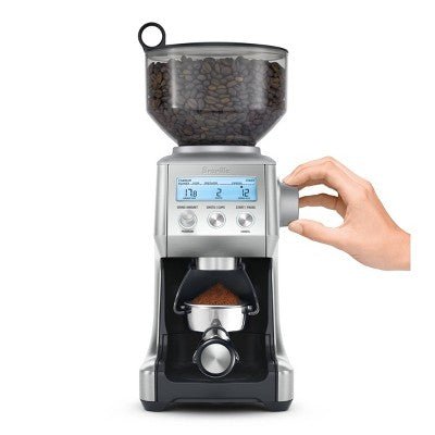 Breville Smart Grinder Pro Coffee Bean Grinder Brushed Stainless Steel BCG820BSS: 60 Settings Burr Espresso Grinder - with Dimensions (Overall): 15.3 Inches (H) x 6.3 Inches (W) x 8.5 Inches (D) | Sold by Uncle Wiener's Wholesale