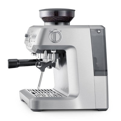 Breville Stainless Steel Barista Express Espresso Machine Light Silver BES870XL: 15 Bars Pressure, Milk Frother, Grinder - with Dimensions (Overall): 15.9 Inches (H) x 12.5 Inches (W) x 13.8 Inches (D) | Sold by Uncle Wiener's Wholesale