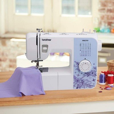 Brother XM2701 27 - Stitch Sewing Machine - with Dimensions (Overall): 12.1 inches (H) x 15.3 inches (W) x 5.9 inches (D) | Sold by Uncle Wiener's Wholesale