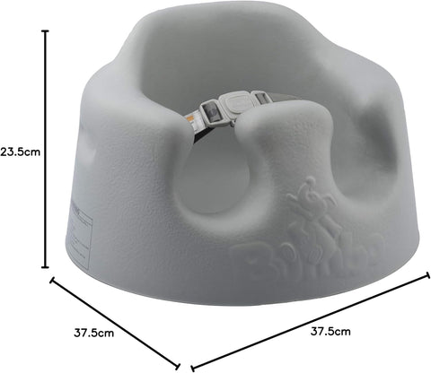 Bumbo Baby Floor Seat, Portable Infant Sit Up Activity and Eating Chair Baby Infant Soft Foam Comfortable Floor Seat with 3 Point Adjustable Harness, Cool Grey - with | Sold by Uncle Wiener's Wholesale