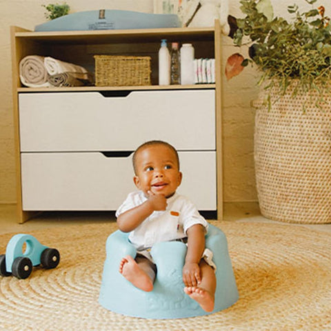 Bumbo Baby Infant Soft Foam Comfortable Support Wide Floor Seat with 3 Point Adjustable Harness for Ages 3 to 12 Months, Hemlock. USED - with | Sold by Uncle Wiener's Wholesale