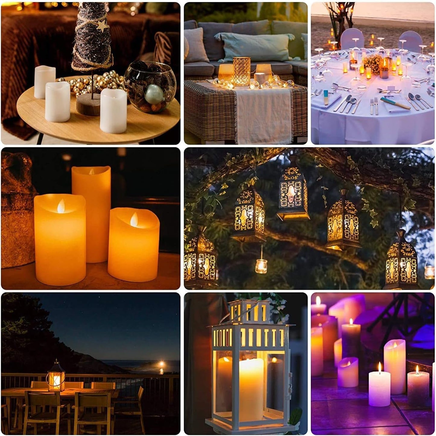 CAKETYCG Flameless LED Candles Set of 12 Waterproof Resin Battery Operated Candles with Remote Timer Ivory - Home decor with | Sold by Uncle Wiener's Wholesale
