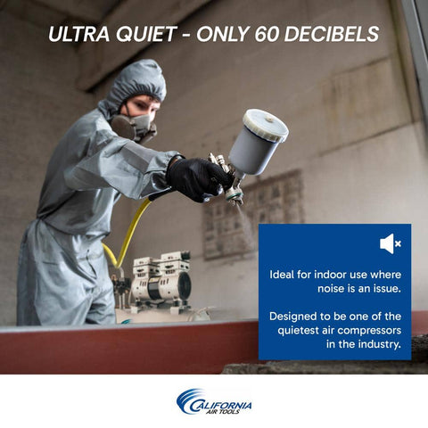 California Air Tools 8.0 Gal. 1.0 HP Ultra Quiet and Oil - Free Electric Air Compressor - with | Sold by Uncle Wiener's Wholesale