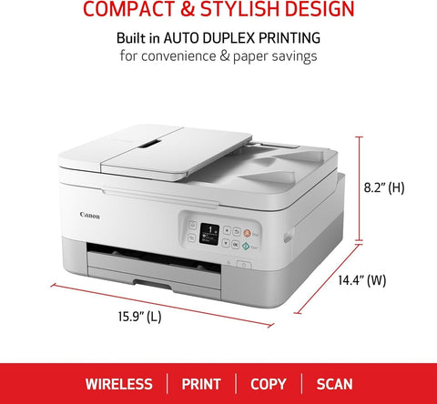 Canon PIXMA TR7020a All - in - One Wireless Color Inkjet Printer, with Duplex Printing, Mobile Printing, and Auto Document Feeder, White - with | Sold by Uncle Wiener's Wholesale