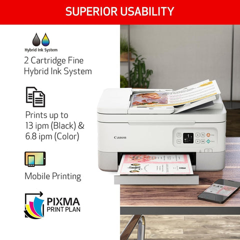 Canon PIXMA TR7020a All - in - One Wireless Color Inkjet Printer, with Duplex Printing, Mobile Printing, and Auto Document Feeder, White - with | Sold by Uncle Wiener's Wholesale