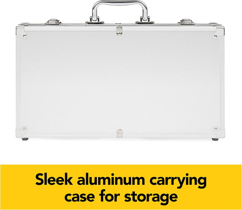 Cardinal Classics, 300 - Piece Poker Set with Aluminum Carrying Case & Professional Weight Chips Plus 5 Poker Dice, Casino Game for Adults and Kids Ages 8 and up - with | Sold by Uncle Wiener's Wholesale