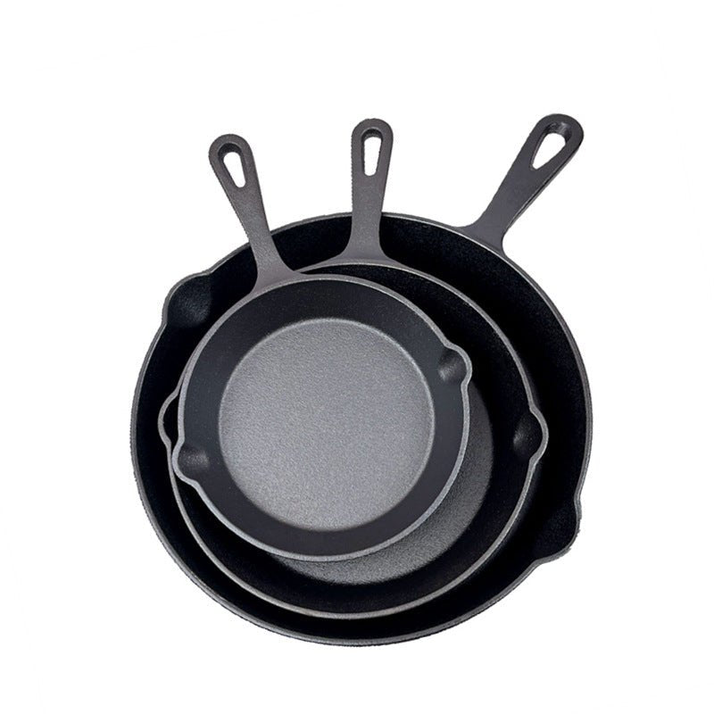 Cast Iron Skillet Set 3-Piece 6" 8" 10" Pre-Seasoned Frying Pans CI3SET - with | Sold by Uncle Wiener's Wholesale