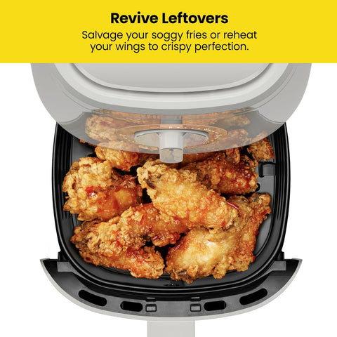 Chefman TurboFry 2 - Quart Air Fryer, Dishwasher Safe Basket & Tray, Use Little to No Oil For Healthy Food, 60 Minute Timer, Fry Healthier Meals Fast, Heat And Power Indicator Light, Temp Control, White - with | Sold by Uncle Wiener's Wholesale