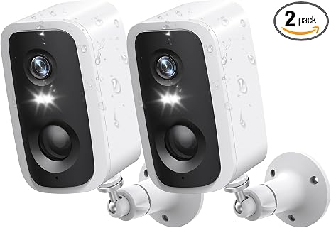 Chpuss Wireless Outdoor Security Camera – Battery Powered WiFi Home Security Camera with Color Night Vision, Motion Detection, Two-Way Audio & IP65 Weatherproof - Electronics with | Sold by Uncle Wiener's Wholesale