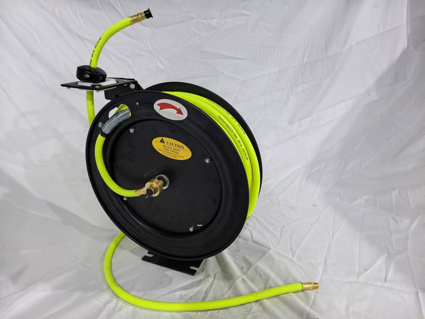 Cold Weather Air Hose Reel – Hybrid 1/2” & 3/8” Retractable Hose Reel for Garage, Shop, or Industrial Use - with 50 FT 1/2" COLD WEATHER | Sold by Uncle Wiener's Wholesale