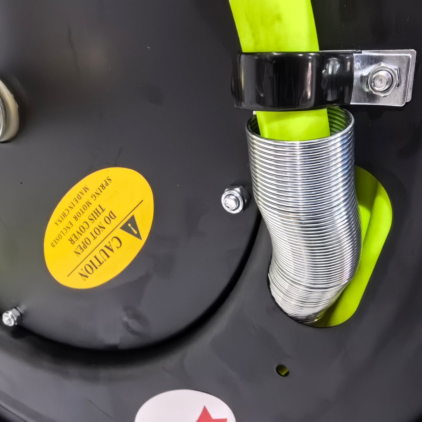 Cold Weather Air Hose Reel – Hybrid 1/2” & 3/8” Retractable Hose Reel for Garage, Shop, or Industrial Use - with 50 FT 1/2" COLD WEATHER | Sold by Uncle Wiener's Wholesale