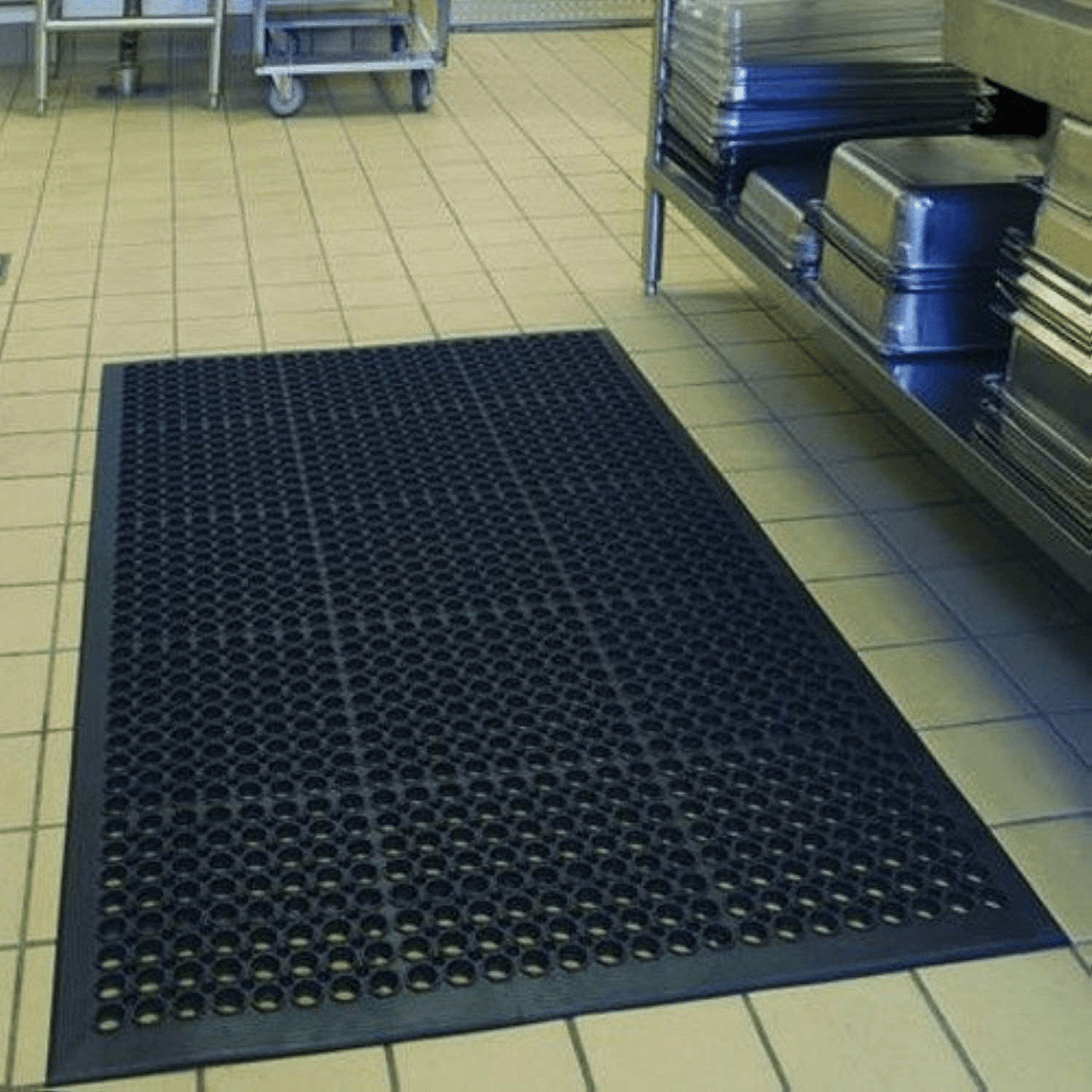 Commercial Anti Fatigue Rubber Floor Mat Non Slip Drainage Bar Kitchen - with Large Mat | Sold by Uncle Wiener's Wholesale