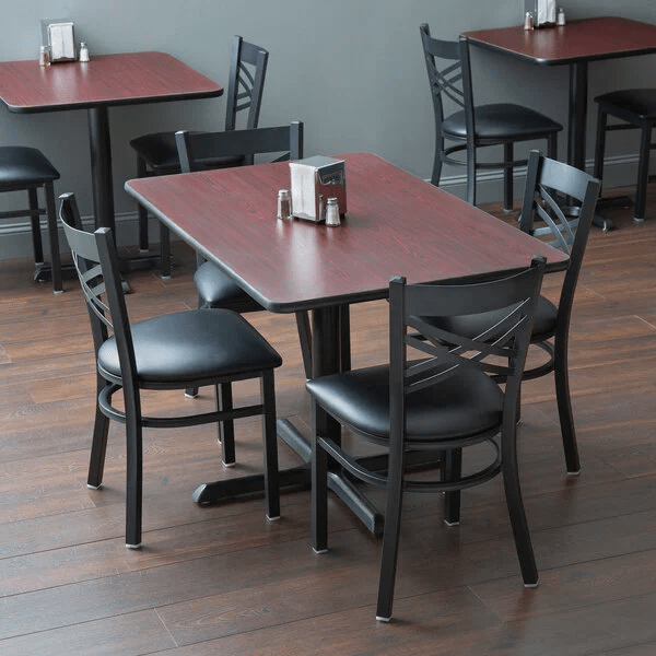 5-Piece Bar Height Table & Chairs Set – Commercial Grade Black Frame w ...