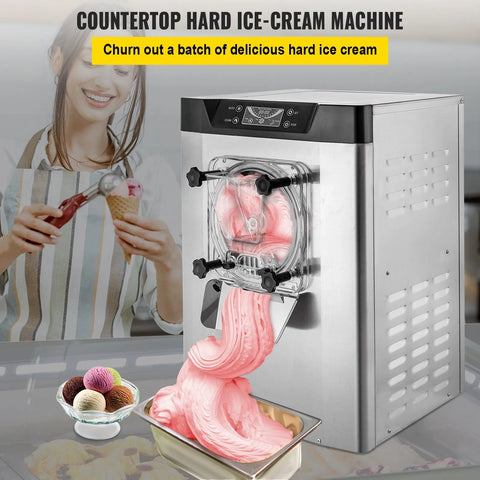 Commercial Hard Ice Cream Machine – 4.2L Cylinder, 20LHour Output, Stainless Steel – YKF618 - with | Sold by Uncle Wiener's Wholesale