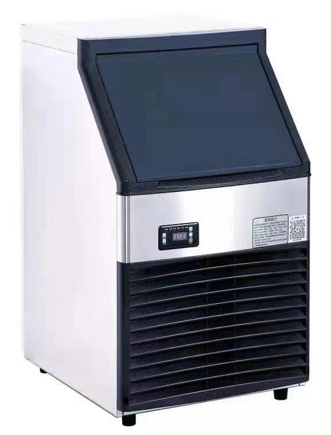 Commercial Ice Cube Maker – 75KG/24H Output, 25KG Storage, Air - Cooled Stainless Steel – KK158 - with | Sold by Uncle Wiener's Wholesale