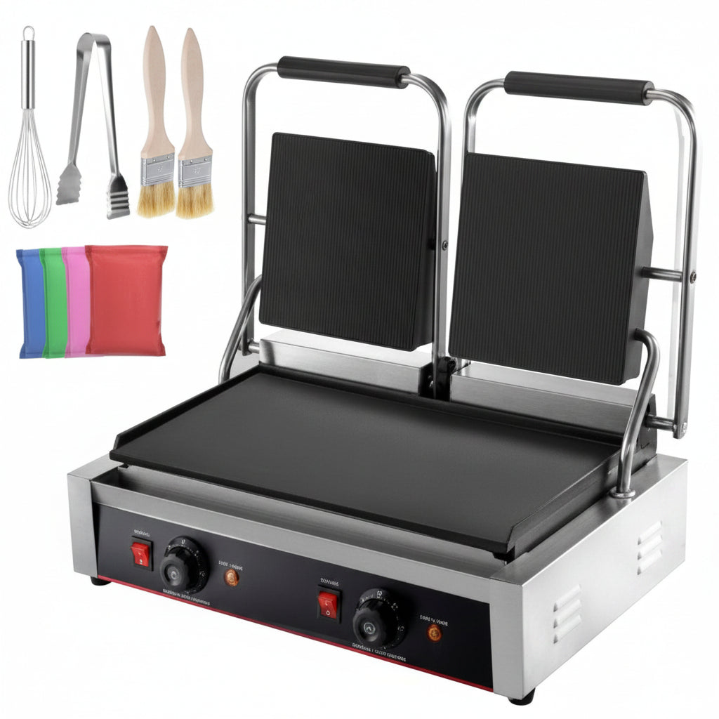 Commercial Panini Press Grills – Single & Double Sandwich Makers for Restaurants & Food Trucks - with Double | Sold by Uncle Wiener's Wholesale