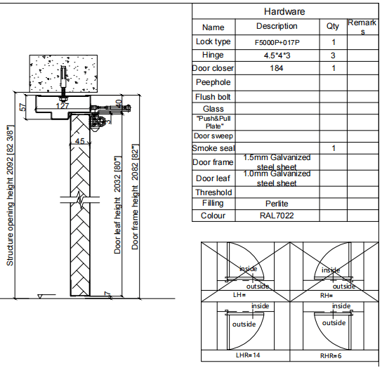 Commercial Steel Door with UL Hardware – Fire Rated, 36x80" & 36x84" | Right & Left Hand Outswing - with Right Hand Outswing | Sold by Uncle Wiener's Wholesale
