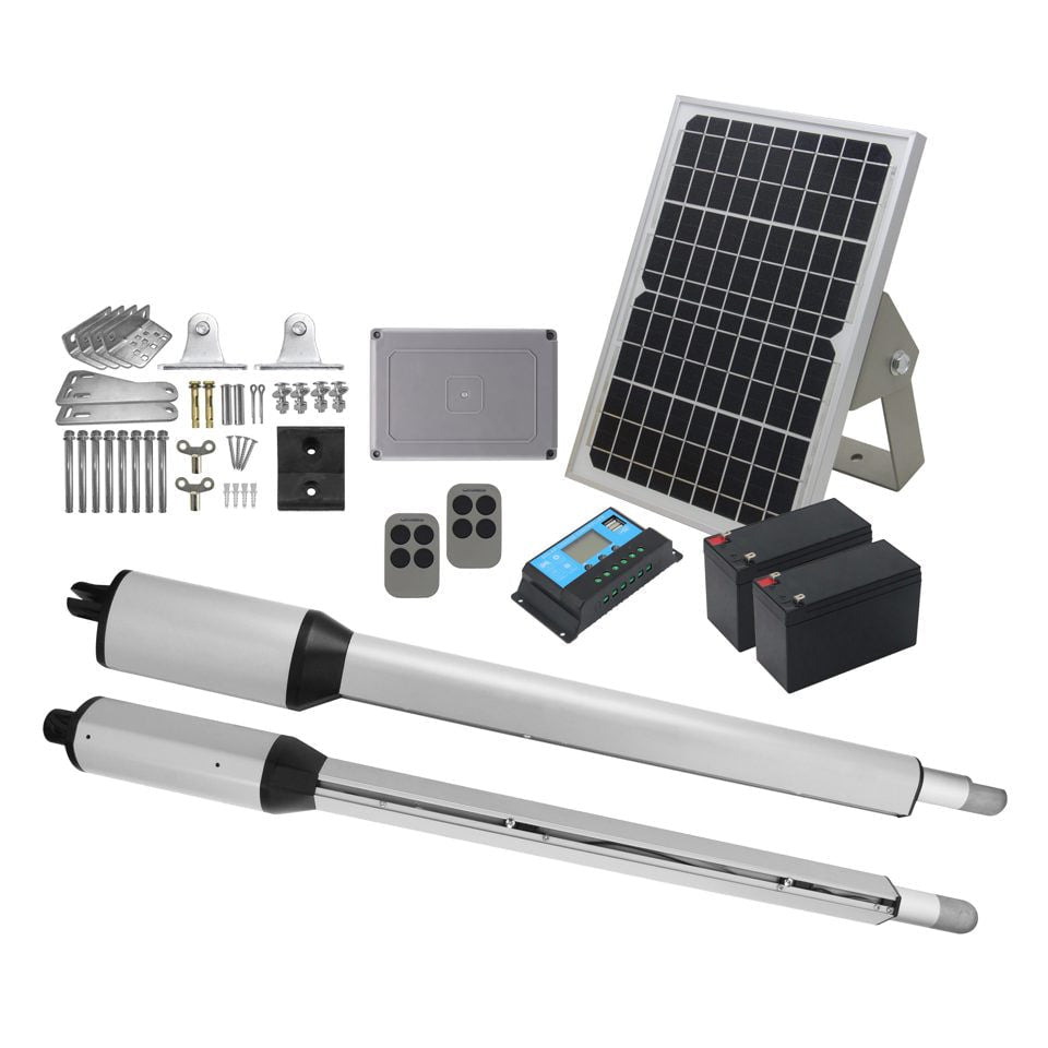 Complete Wireless Solar Gate Opener System – 24V Automatic Swing Gate Kit 111165 - Fencing with | Sold by Uncle Wiener's Wholesale