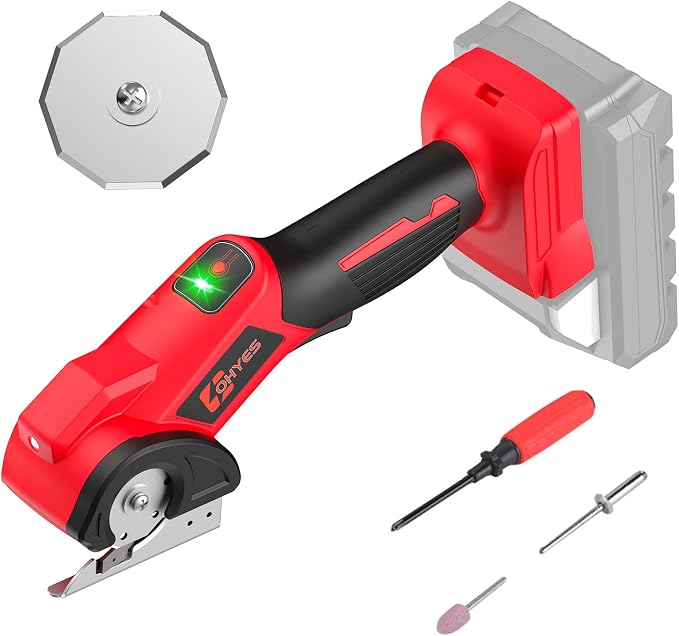 Cordless Electric Scissors Compatible with Milwaukee 18V Battery – Electric Box Cutter for Cardboard, Fabric, Leather & Plastic - Hand Tools with ZX0662 | Sold by Uncle Wiener's Wholesale