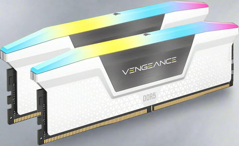 CORSAIR Vengeance RGB DDR5 RAM 64GB (2x32GB) 6400MHz CL32 Intel XMP iCUE Compatible Computer Memory - black not white (CMH64GX5M2B6400C32W) - with White | Sold by Uncle Wiener's Wholesale