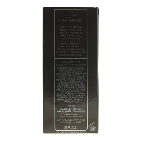Coty Musk Cologne Spray For Men 1.50 oz - with 1.5 oz | Sold by Uncle Wiener's Wholesale
