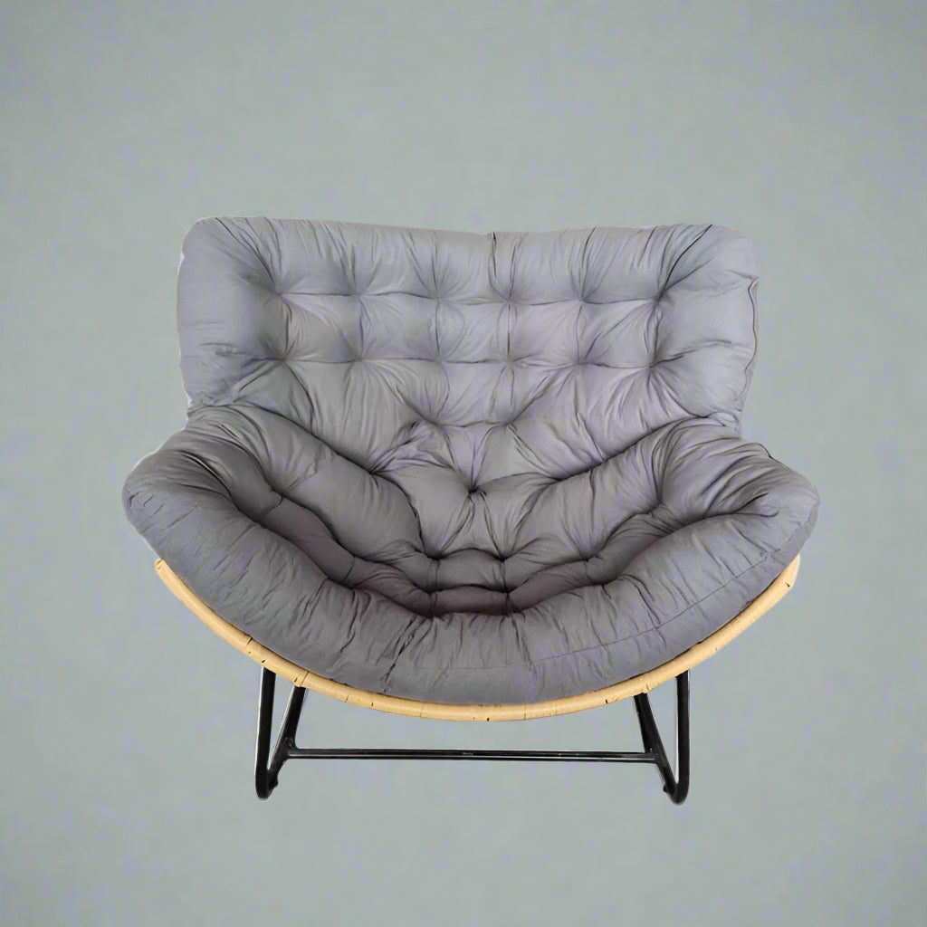 “Cozy rocking chair for two on patio with plush cushions”
“Indoor outdoor lounge rocking chair for two people”
“Gray double rocking chair with steel frame”
“Two-seater patio rocker for couples”
“Stylish nursery or balcony rocker with cozy seat”