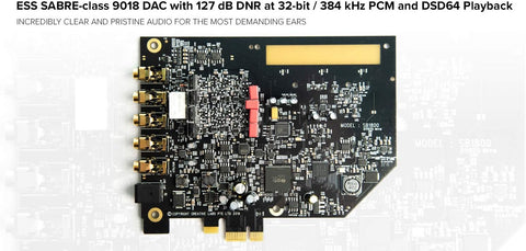Creative Sound Blaster AE - 7 Hi - Res Internal PCIe Sound Card, Quad - Core Processor, 127dB DNR ESS SABRE - class 9018 DAC, Xamp Discrete Custom Bi - amp, Discrete 5.1/Virtual 7.1, Dolby, DTS Encoding (Black) - with | Sold by Uncle Wiener's Wholesale