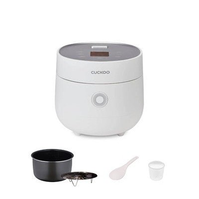 Cuckoo 6 - Cup Micom Rice Cooker and Warmer White: 13 Settings, Automatic Keep Warm, Timer, Dishwasher - Safe Parts - with Dimensions (Overall): 10.2 Inches (H) x 11.34 Inches (W) x 14.9 Inches (D) | Sold by Uncle Wiener's Wholesale