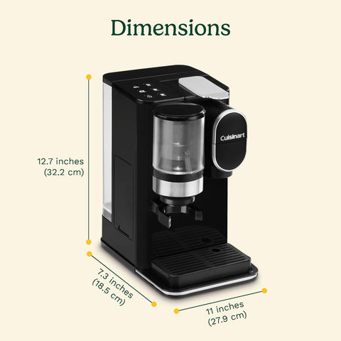 Cuisinart Single - Serve Coffeemaker with Built - in Grinder, Three Brew Sizes, Black (DGB - 2C) - with | Sold by Uncle Wiener's Wholesale