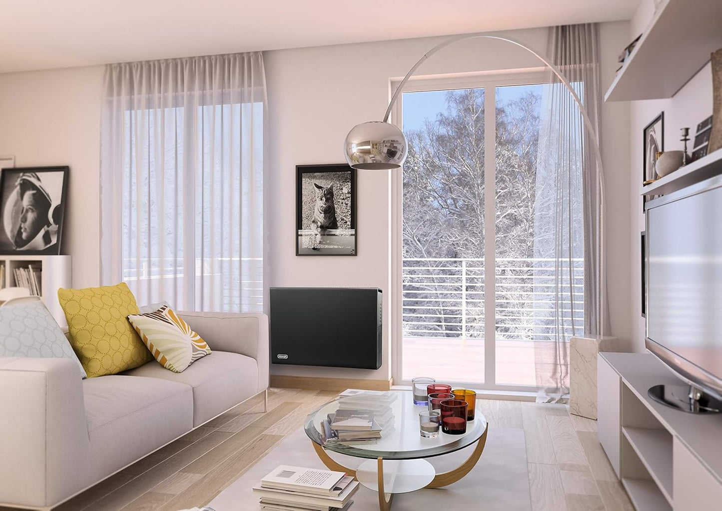 DeLonghi SlimStyle Convection Fan Heater, Asphalt Grey, 1 - with | Sold by Uncle Wiener's Wholesale