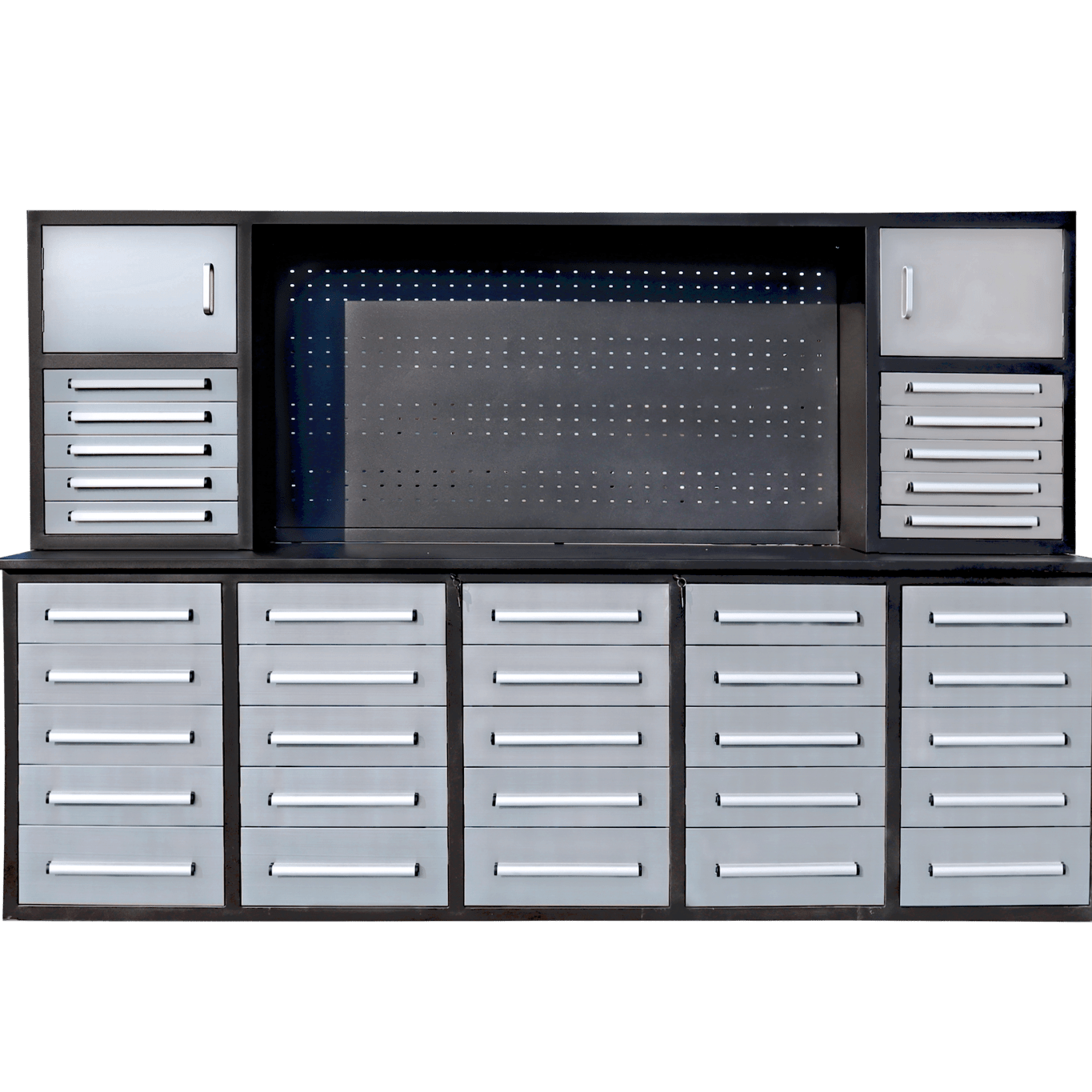 Deluxe 10 FT Tool Workbench & Cabinet System – 35 & 40 - Drawer Heavy - Duty Storage Unit - with Stainless 35 Drawer | Sold by Uncle Wiener's Wholesale