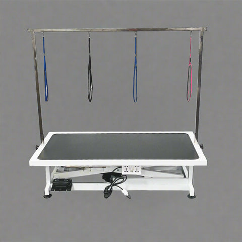 Deluxe Electric Adjustable Pet Grooming Table – Side View
Heavy-Duty Dog Grooming Table with Non-Slip Surface
Electric Lift Grooming Station with Arm Attachments
Pet Grooming Table with Remote Control – Model 1127691
Grooming Table Adjustable Height – Professional Use