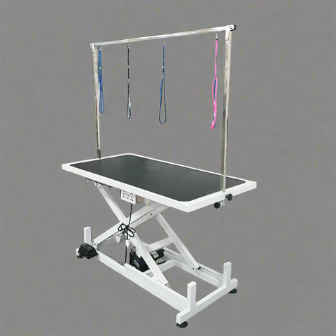 Deluxe Electric Adjustable Pet Grooming Table – Side View
Heavy-Duty Dog Grooming Table with Non-Slip Surface
Electric Lift Grooming Station with Arm Attachments
Pet Grooming Table with Remote Control – Model 1127691
Grooming Table Adjustable Height – Professional Use