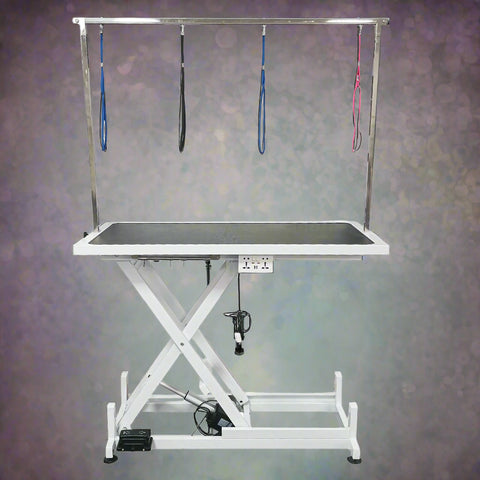Deluxe Electric Adjustable Pet Grooming Table – Side View
Heavy-Duty Dog Grooming Table with Non-Slip Surface
Electric Lift Grooming Station with Arm Attachments
Pet Grooming Table with Remote Control – Model 1127691
Grooming Table Adjustable Height – Professional Use
