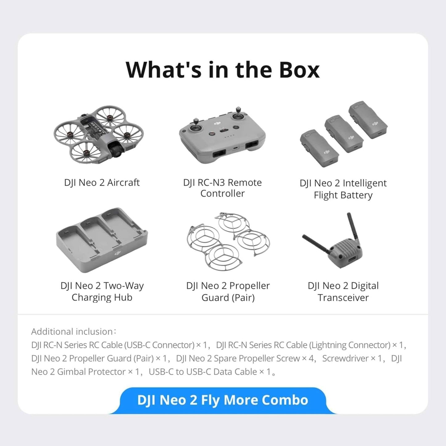 DJI Neo 2 Fly More Combo with RC - N3 Remote Controller 4K Camera Drone and 3 Batteries - with | Sold by Uncle Wiener's Wholesale