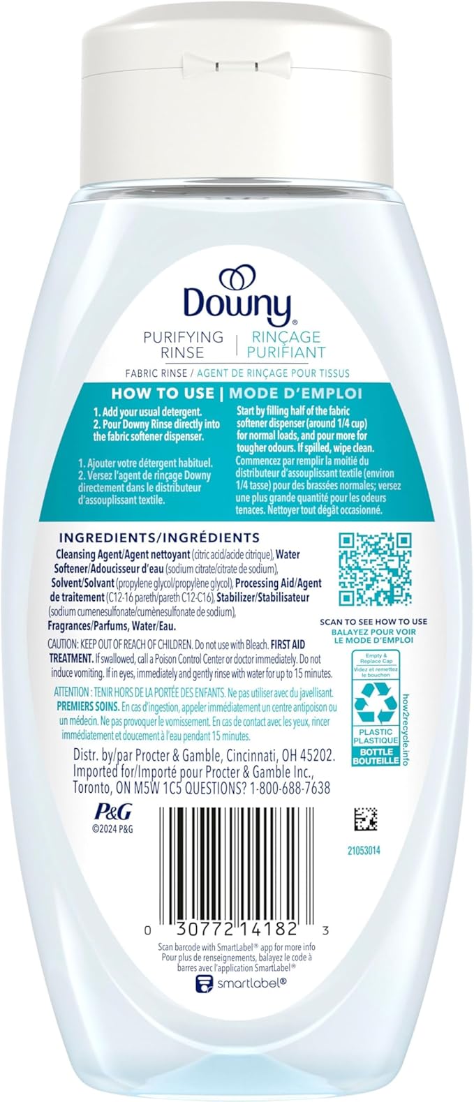 Downy Purifying Rinse Laundry Odour Remover Cool Cotton 473mL HE Compatible Fabric Rinse - with | Sold by Uncle Wiener's Wholesale