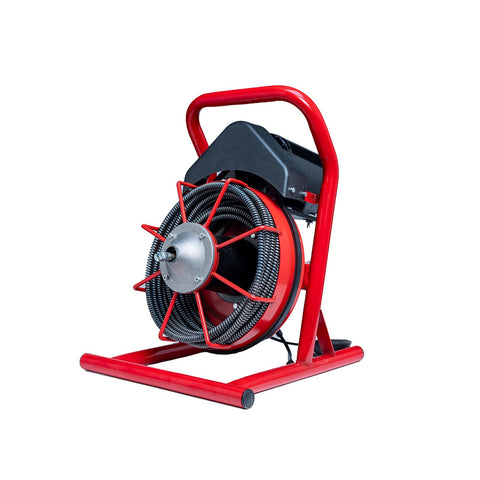 Drain Cleaner Machine – 50FT x 1/2" Drain Auger with Manual Feed, 4 Cutters & Foot Pedal – DCM05012M - with | Sold by Uncle Wiener's Wholesale