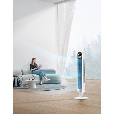 Dreo 42&34; Cruiser Pro T1 Oscillating Bladeless Remote Tower Fan White - with Dimensions (Overall): 13 Inches (H) x 42 Inches (W) x 13 Inches (D) | Sold by Uncle Wiener's Wholesale
