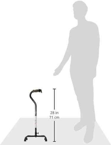 Drive Medical Hugo Adjustable Quad Cane, Large Base, Ebony 1 count - with | Sold by Uncle Wiener's Wholesale