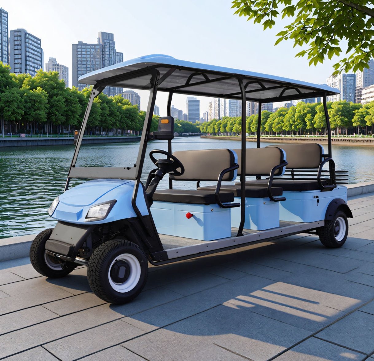 Electric Golf Cart 4 - Person & 6 - Person 1800W 60V Utility Transport Cart GCART1 - with 6 Person Electric Golf Cart | Sold by Uncle Wiener's Wholesale