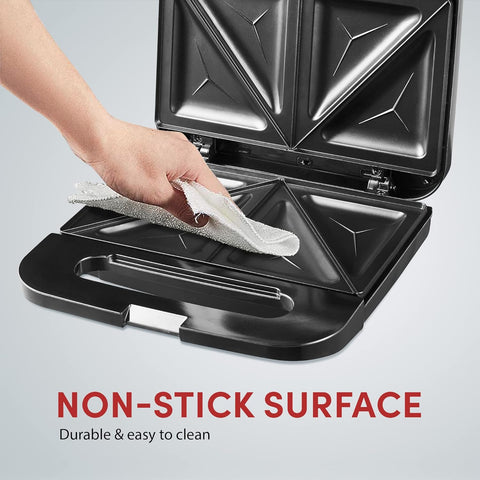 Elite Gourmet ESM - 2207SS Stainless Steel Sandwich Panini Maker Grilled Cheese Machine Tuna Melt Omelets Non - stick Cooking Surface, 2 Slice, 750 Watts, Stainless Steel - with | Sold by Uncle Wiener's Wholesale