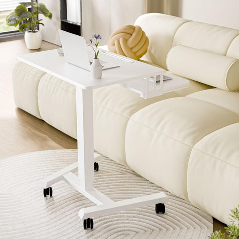 ERGOMAKER Mobile Double - Deck Standing Desk with Keyboard Tray, Ergonomic Desk Height Adjustable Stand Up Table for Home Office Black - with | Sold by Uncle Wiener's Wholesale