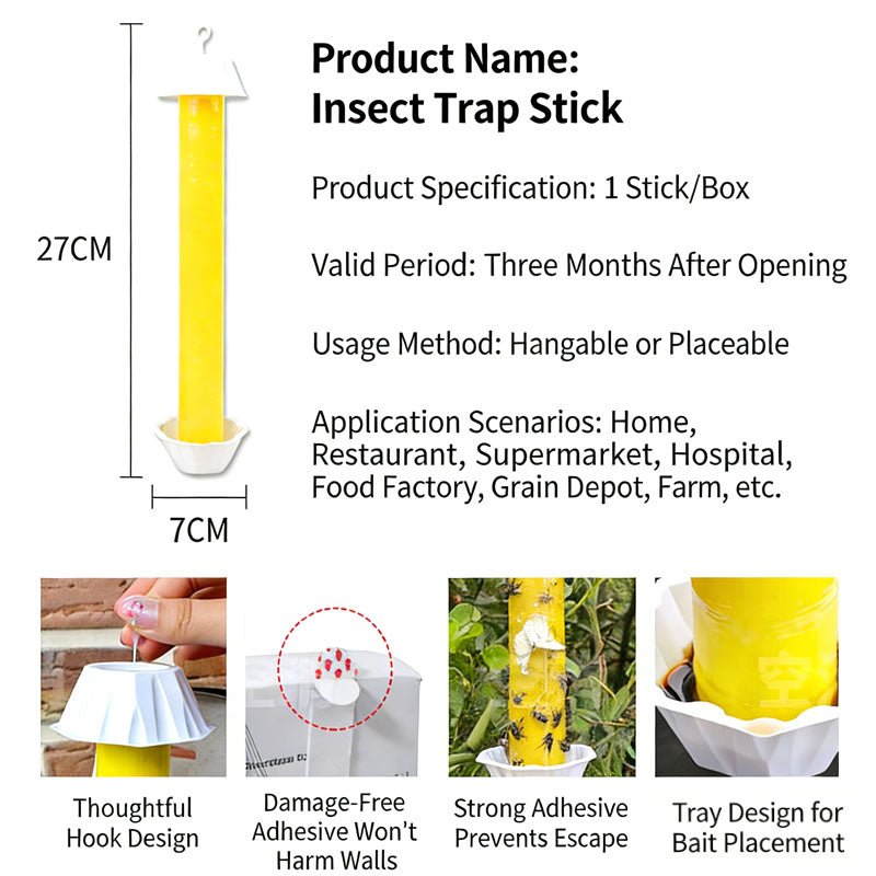 Fly Catcher With Bait Hanging Insect Trap Indoor & Outdoor FLYB01 - with | Sold by Uncle Wiener's Wholesale
