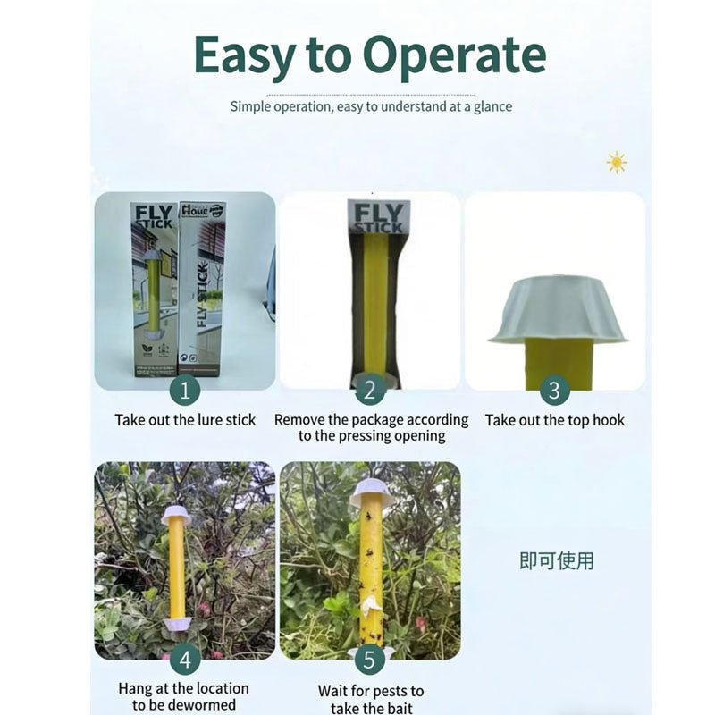 Fly Catcher With Bait Hanging Insect Trap Indoor & Outdoor FLYB01 - with | Sold by Uncle Wiener's Wholesale