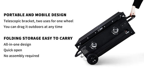 FOLDABLE PROPANE GRIDDLES - with DOUBLE BURNER 32" GRIDDLE | Sold by Uncle Wiener's Wholesale