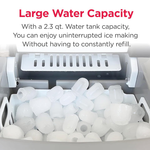 Frigidaire 26 Lbs per Day Portable Compact Maker, Ice Making Machine, Stainless, Medium - with | Sold by Uncle Wiener's Wholesale