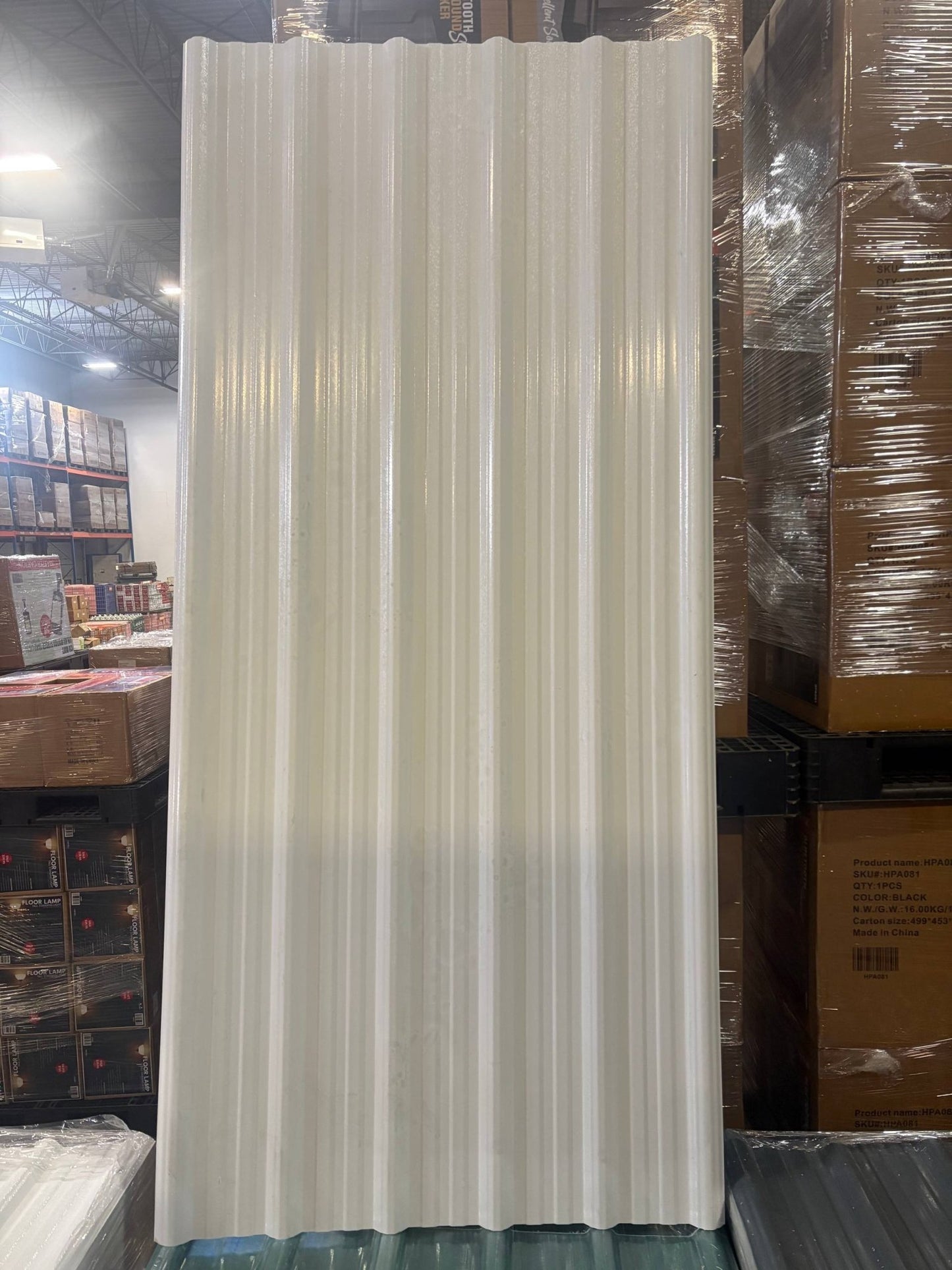 FRP Roofing & Siding Panels 3.7 Ft x 8 Ft – ASA UV Resistant Corrugated Fiberglass Sheets - Fencing with White FRP Roofing Panel | Sold by Uncle Wiener's Wholesale